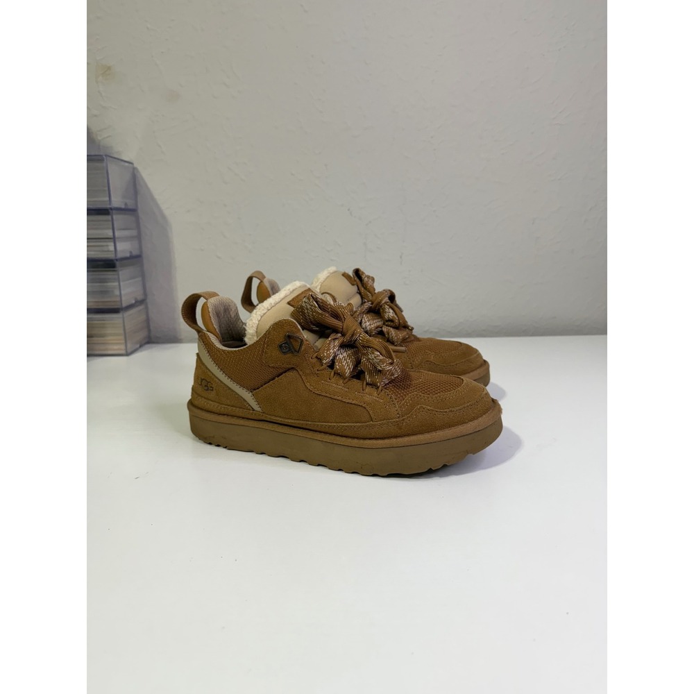 UGG Lowmel Chestnut Suede Sneakers  Tan Brown Womens 10